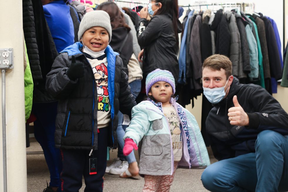 People with coats